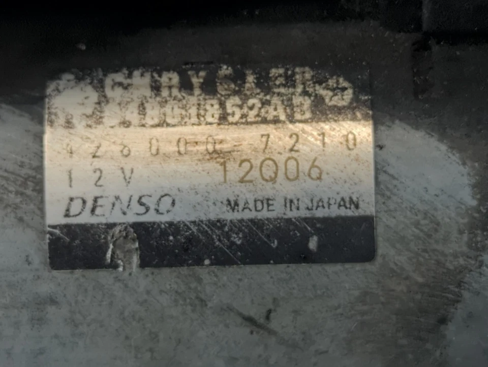 Dodge Durango 2011-2015 motor de arranque de auto solenoide fabricante original FGNF8 Foto 2 de 4