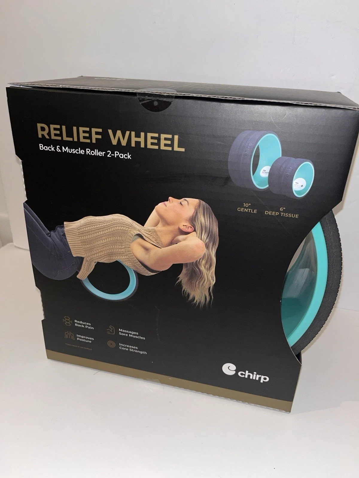 NWT CHIRP RELIEF WHEEL Back & Muscles 2 Pack 6” & 10”