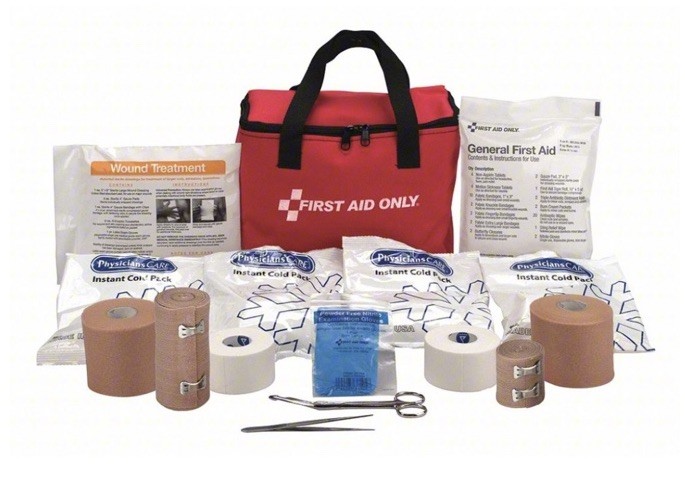 First Aid Only 7150 Sports First Aid Kit And Housing, 88 Components, 2-24 Served
