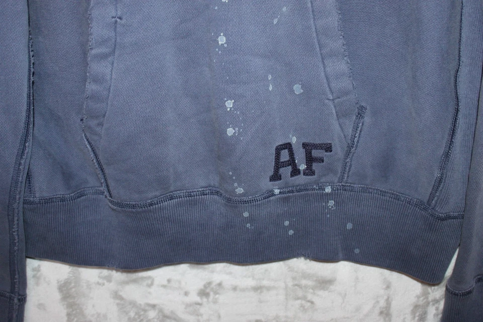 Sudadera con capucha vintage Abercrombie & Fitch 2XL bordada pesada #18 envejecida Foto 2 de 4