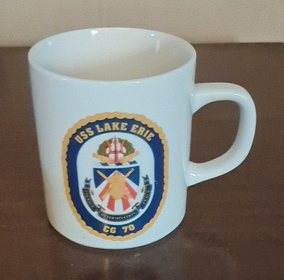 USS Lake Erie CG 70 Navy Printed White Ceramic Coffee Mug 10 oz