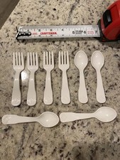 Vintage Fisher Price 1980s Cutlery Set Fun With Food Spoons Forks Korea