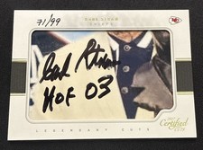 2017 LEAF CERTIFIED CUTS HANK STRAM COACH AUTOGRAPH KC CHIEFS # 71/99 HOF