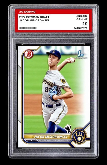 2022 Jacob Misiorowski 1st Bowman Draft Rookie Card #BD-132 Gem Mint Graded 10