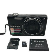 Samsung ST65 14MP Digital Camera Black + 2GB Card + Original Battery - Tested