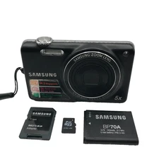 Samsung ST65 14MP Digital Camera Black + 2GB Card + Original Battery - Tested