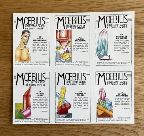 Moebius Crystal Collector Cards (1992) - Complete Set **Uncut** - Picture 2 of 2