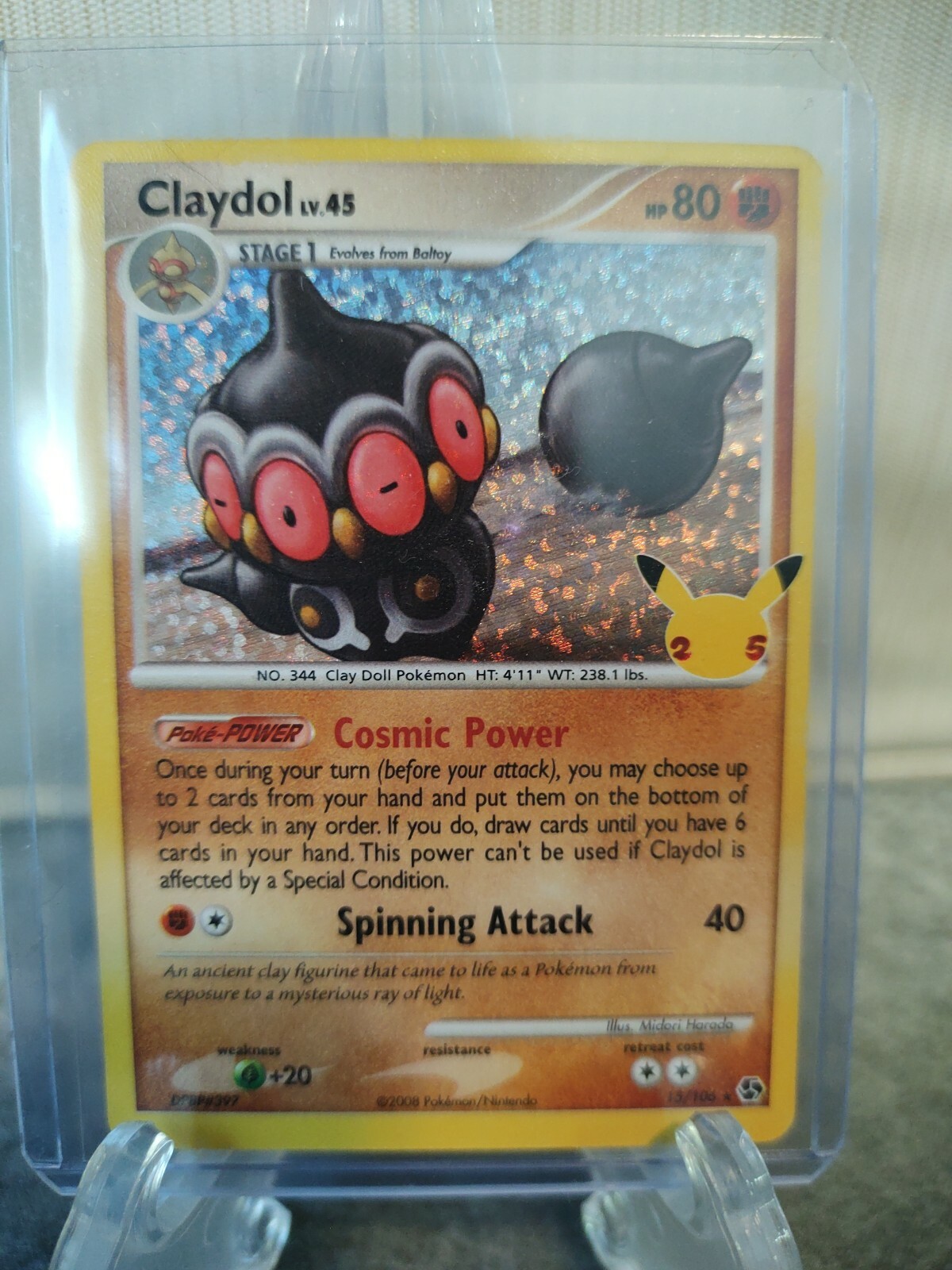 Pokémon TCG Claydol Celebrations: Classic Collection 15/106 Holo NM Pack Fresh