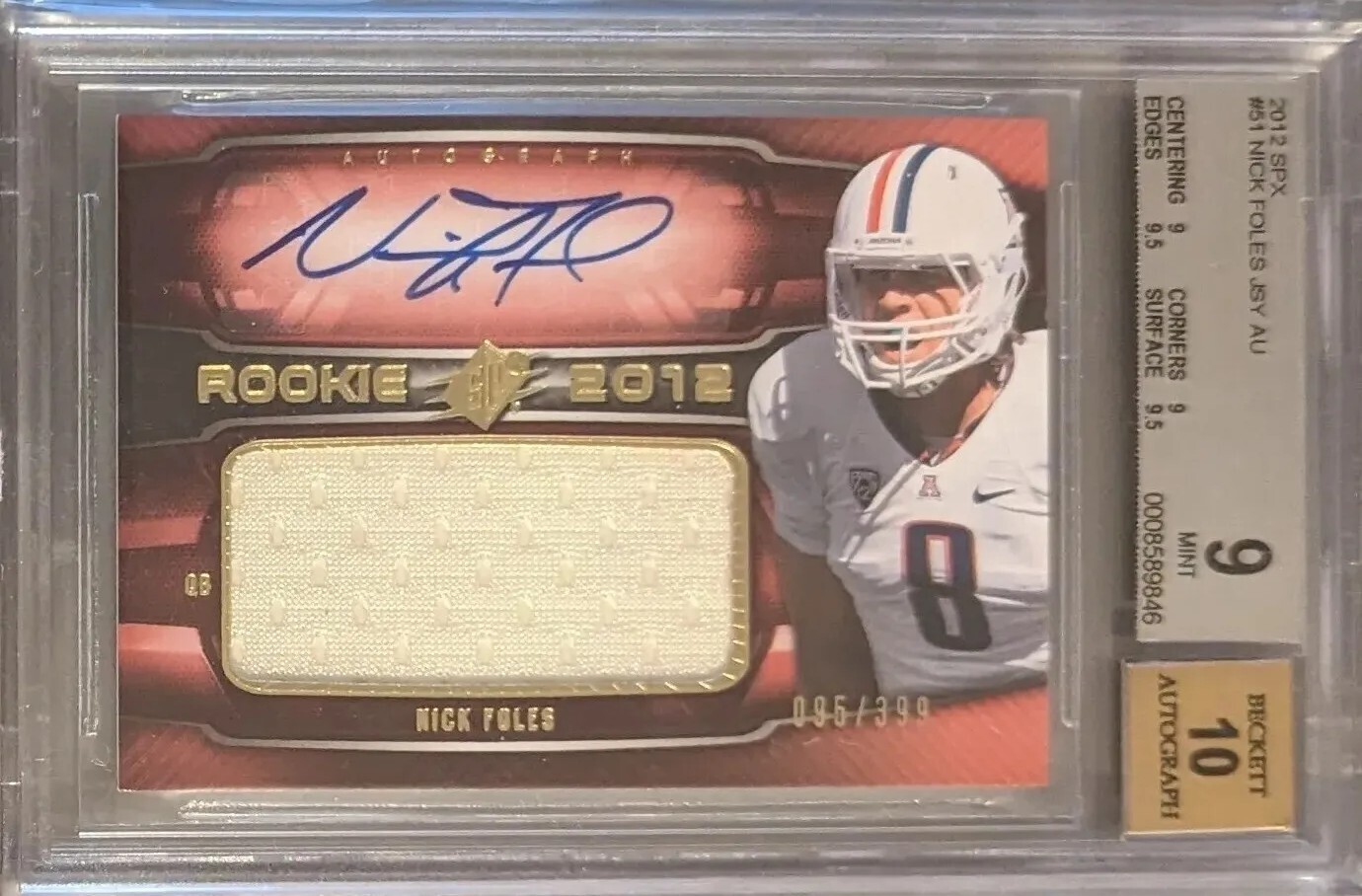 Nick Foles Panini Momentum #126 Jersey Autograph
