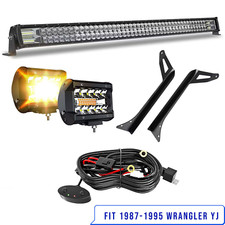 For 1987-95 Jeep Wrangler Yj Mounting Bracket 52 300w Led Light Bar 4 Pods For 1987-95 Jeep Wrangler Yj Mounting Bracket 52 300w Led Light Bar 4 Pods