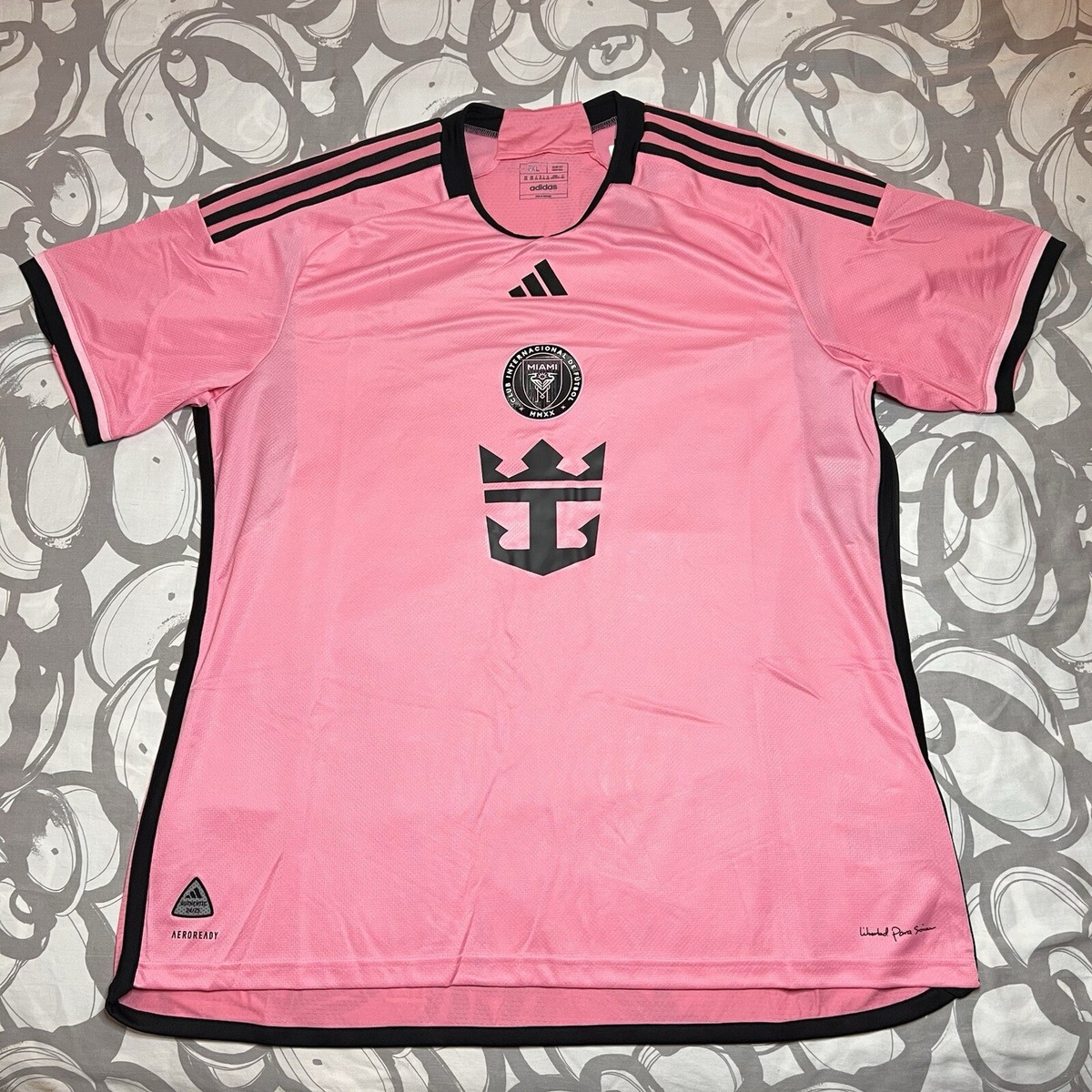Adidas Inter Miami Authentic 24/25 Pink Jersey Sz 2XL NEW* IU0189