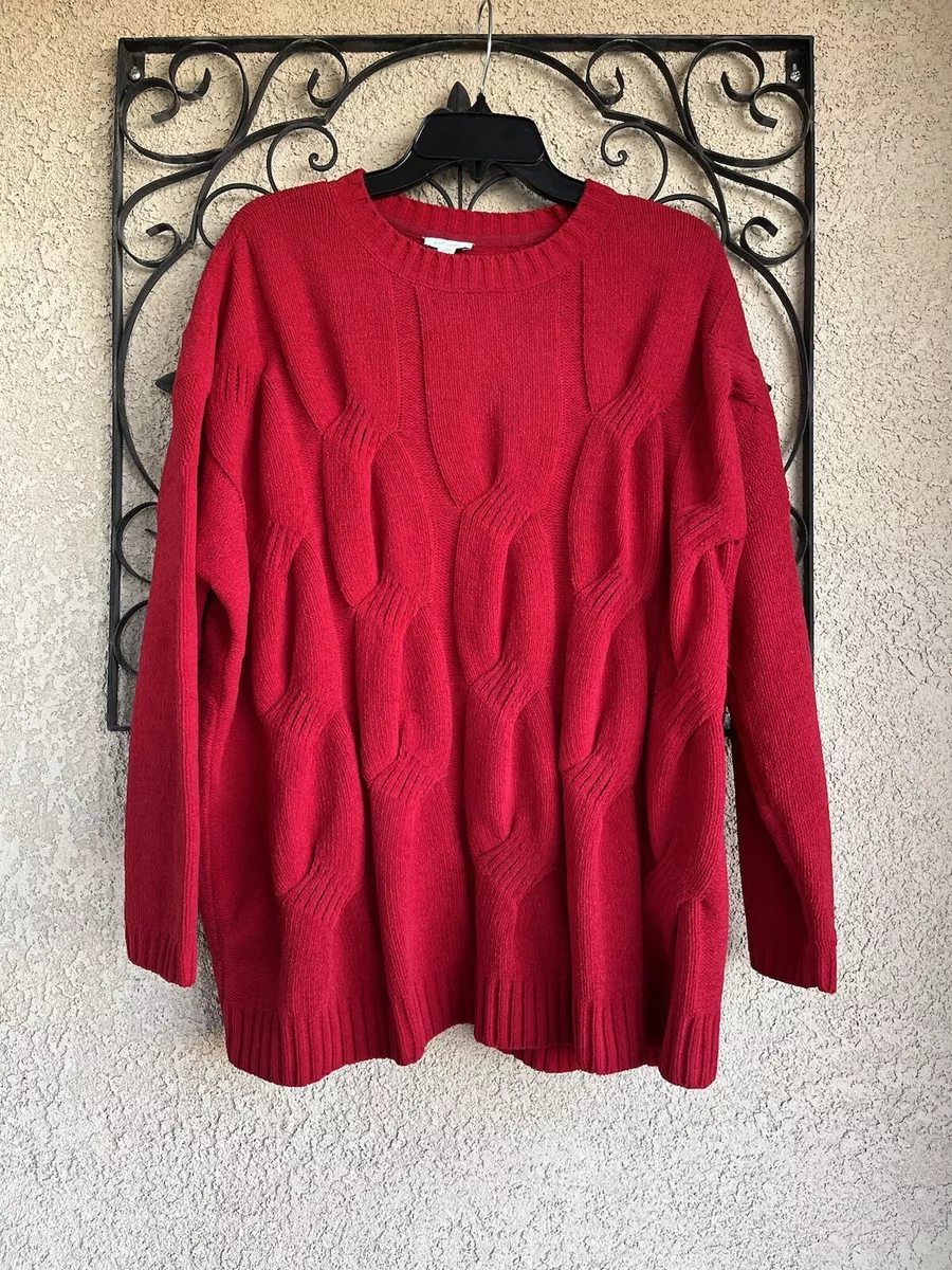 J.Jill chenille sweater - size Large - red