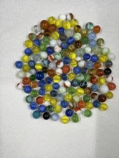 Vintage Mixed Lot of Assorted Colorful Glass Marble - Approximate 130