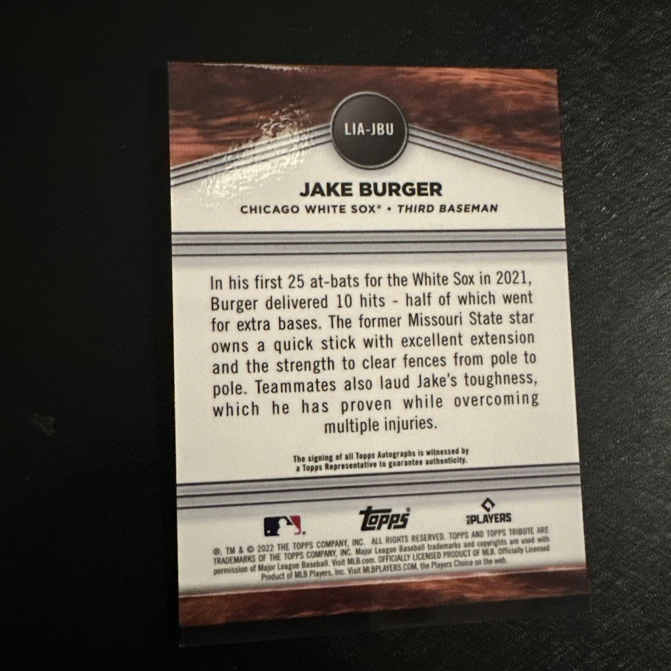 Jake Burger 2022 Topps Inception Auto - Image 2 of 3