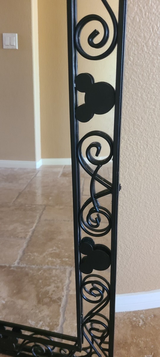 ミッキー ヴィンテージミラー Disney ディズニー Vintage Disney Hidden Mickey Mouse Wrought Iron Scroll Wall Mirror