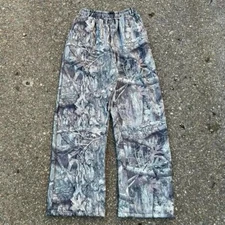 Vintage Y2K Camo Real Tree Sweatpants Size Medium Baggy Wide Leg Grunge Pants