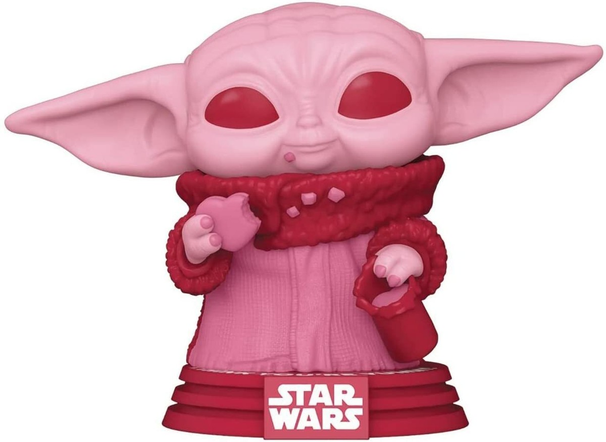 Funko Pop! Star Wars Valentines Pink Grogu (Baby Yoda) w/ Cookies