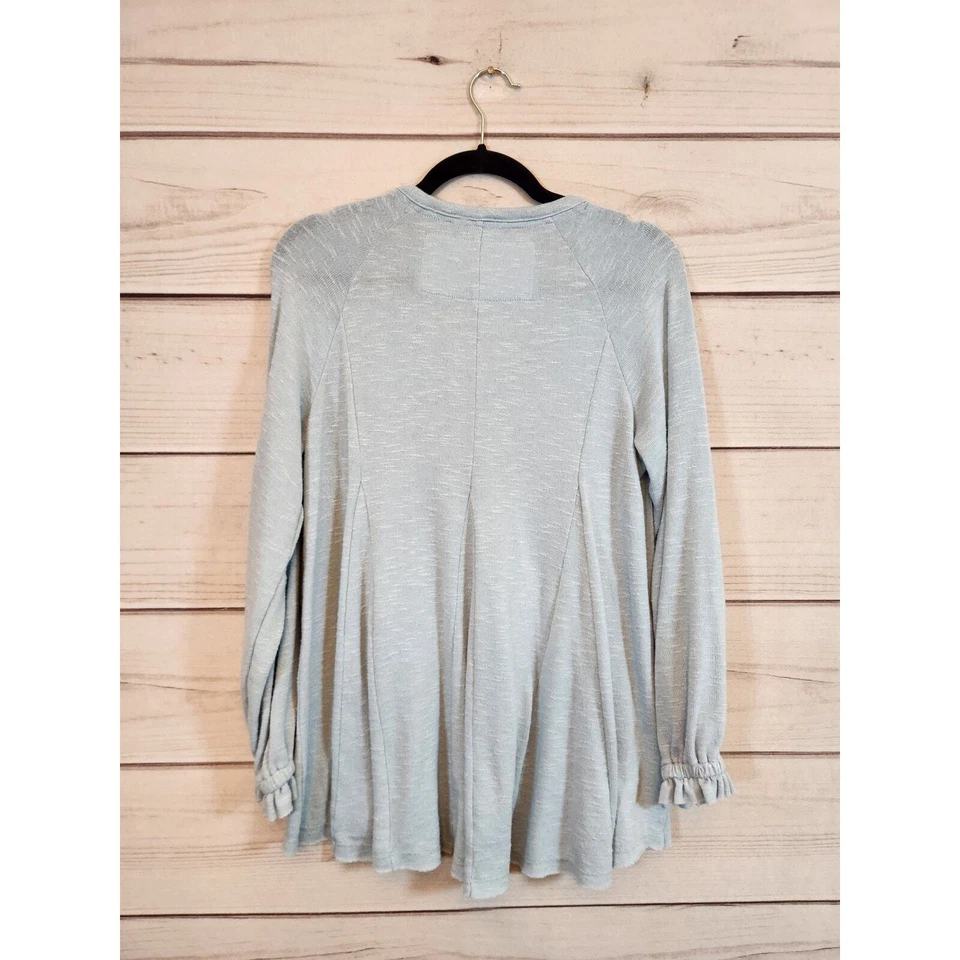 Suéter Pullover American Rag Cie Para Mujer Azul Elastizado Manga Larga Talla Pequeña Foto 2 de 4