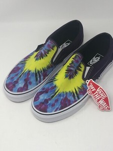 tie dye slip on vans womens