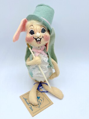 NEW ANNALEE PLUSH DOLL FIGURE 7" 1994 0615 EASTER BUNNY MAGICIAN PARADE