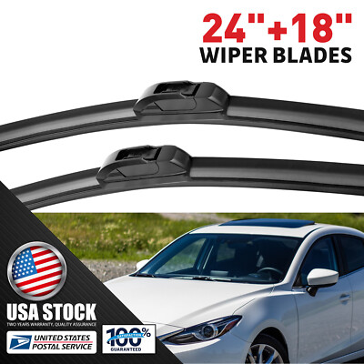 24''& 18'' Windshield Wiper Blades OEM Quality Beam Premium Hybrid silicone J-Hook