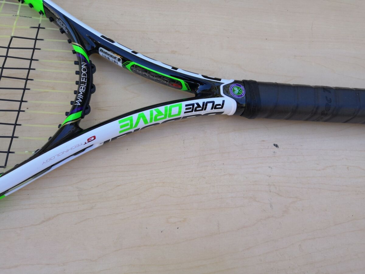 New Babolat Pure drive Wimbledon model 100 head 4 1/4 grip Tennis Racquet