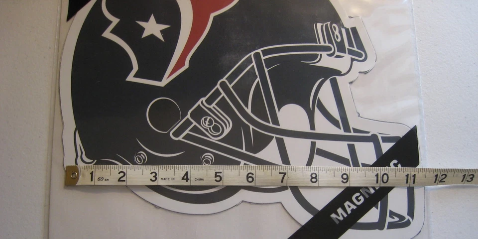 Capacete HOUSTON TEXANS ímã de equipe NFL grande 12" casa automático Fremont Die licenciado - Imagem 4 de 4