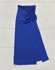 Zara Blue Draped Midi Skirt Women  s Size XS NEW