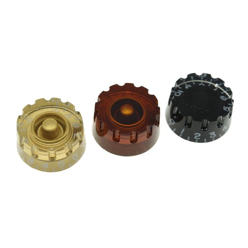 4pcs LP Guitar Knurled Speed Knobs 24 Fine Spline Control Knobs fit Gibson LP BK - Picture 6 of 6