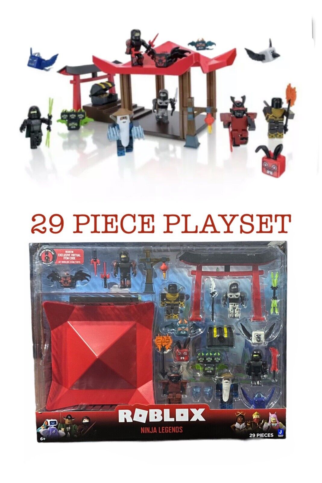 Roblox Ninja Legends 29 Pieces Playset 6 Figs + Accessories