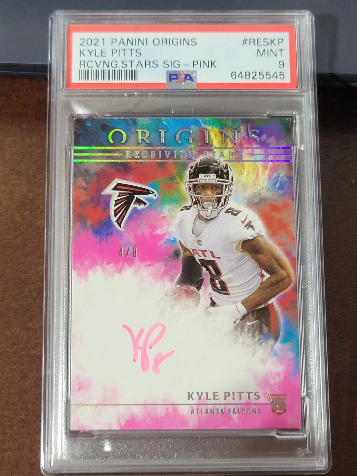 Kyle Pitts Panini Origins Receiving Stars Signatures #RESKP Pink