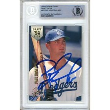 Paul Konerko Signed 1994 Stadium Club Draft Picks #80 Dodgers Beckett BAS Auto