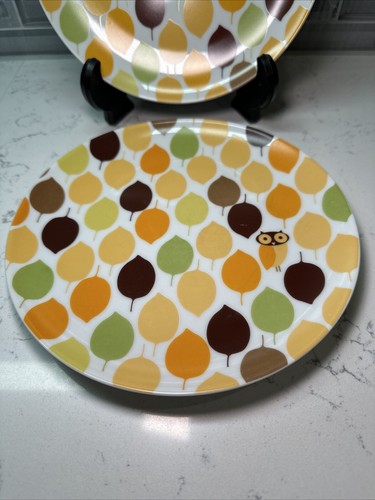 2 - Rachael Ray 8" Little Hoot Breakfast Snack Salad Dessert Plates SUPER CUTE! - Picture 4 of 6