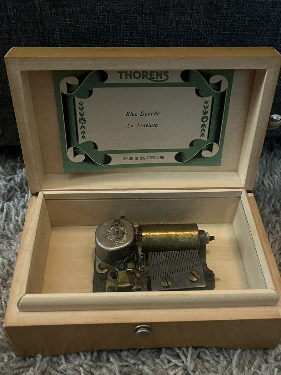音楽寅 BOX Thorens Music Box Vintage Blue Danube La Traviata Switzerland Mint