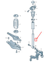 AUDI Q3 8U Rear Gas Shock Absorber 5N0513049AK NEW GENUINE