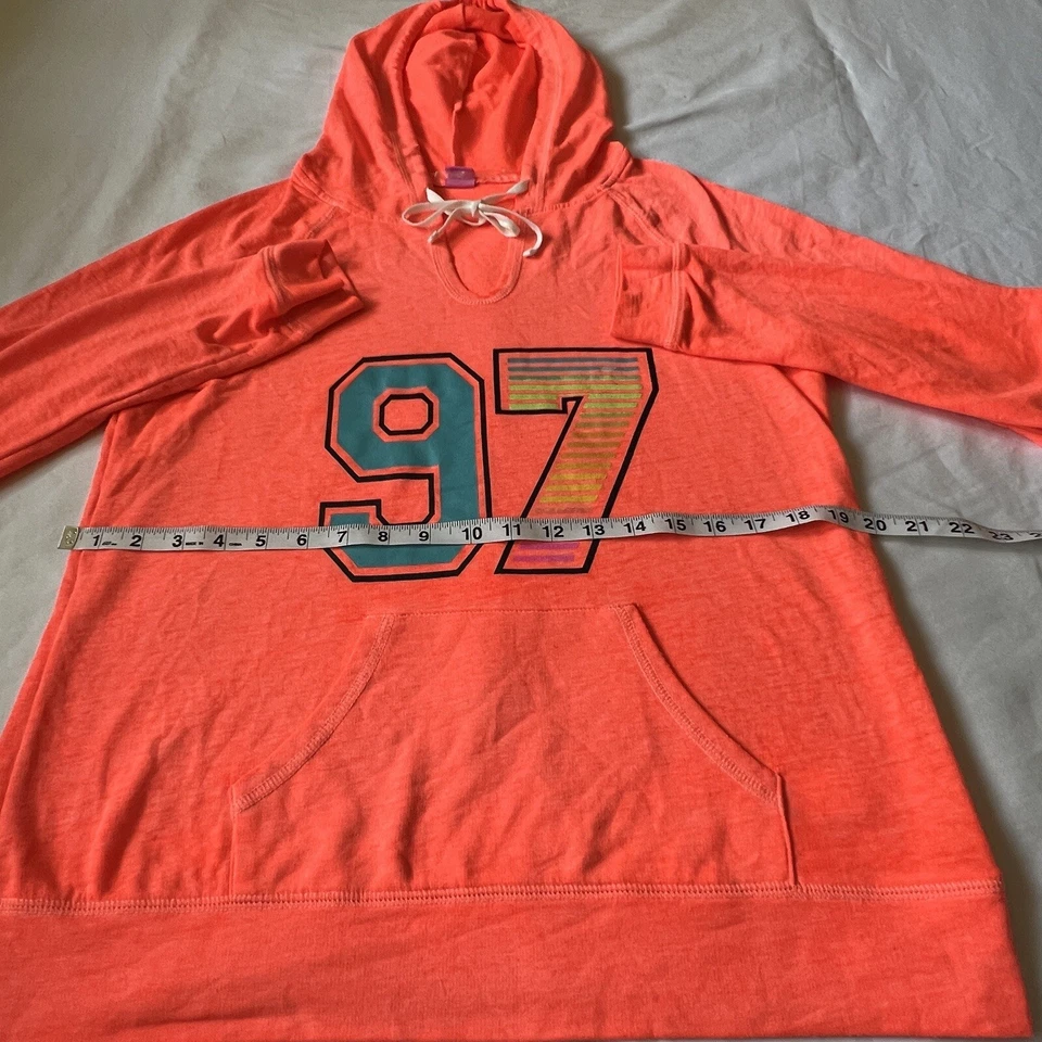 Sudadera con capucha Hard Candy naranja neón playa para mujer talla L (11-13) Foto 4 de 4