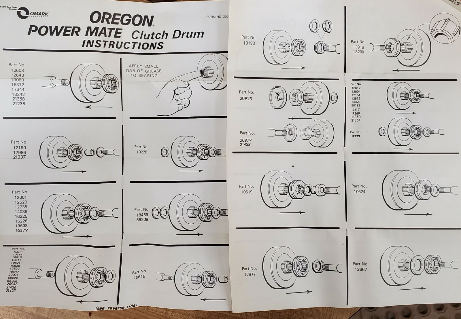 Two New Oregon Power Mate 10625 Sprocket Drums And Washers