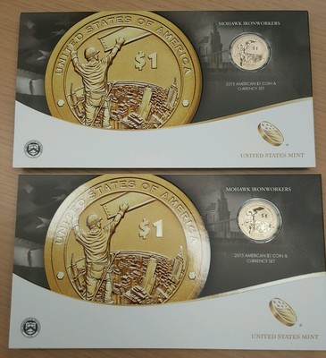 2015 Native American Coin and Currency with consecutive bills nominations 2 sets