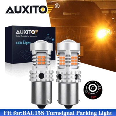 2X [Amber] BAU15S 7507 LED Turn Signal Light Canbus No Hyper Flash Error Free US