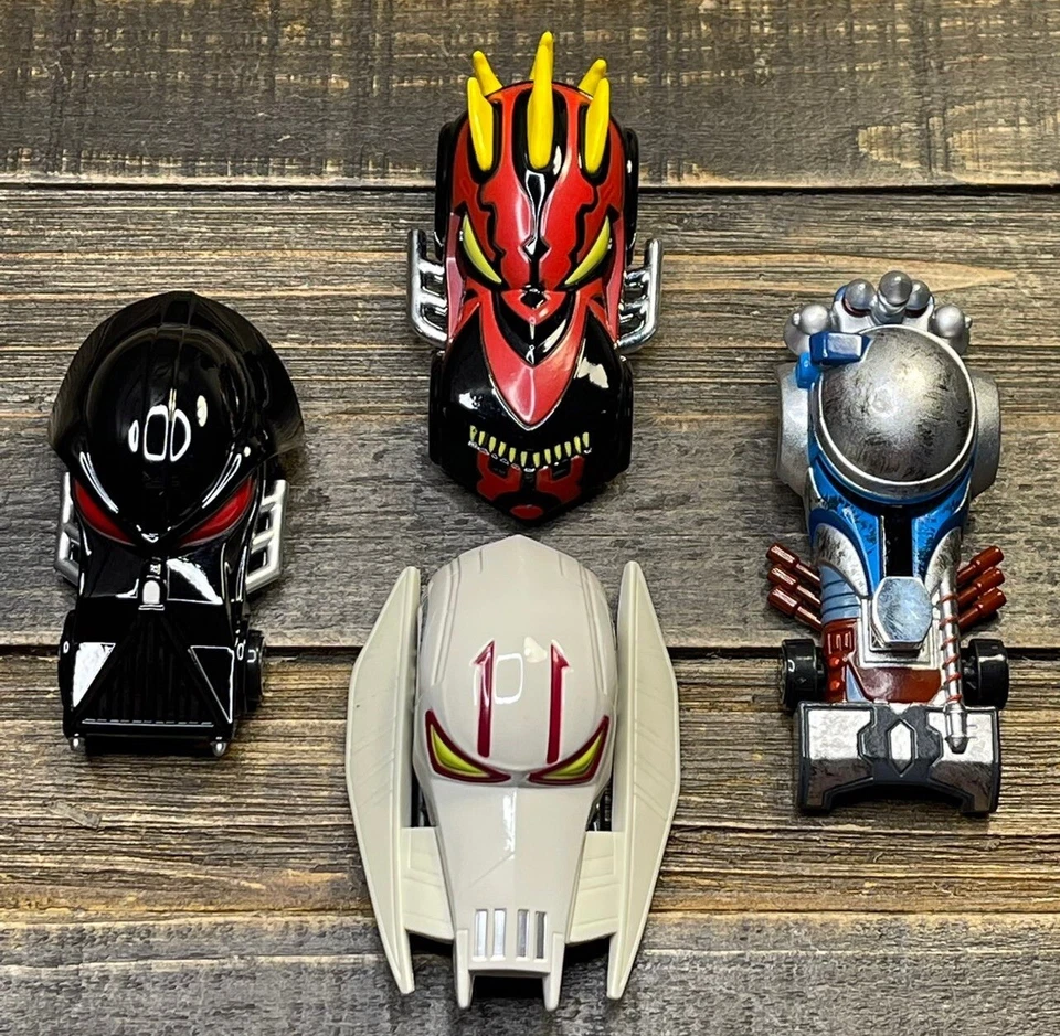 LOTE Star Wars Disney Racers Diecast Darth Vader Maul General Grievous Jango Fett Foto 2 de 4