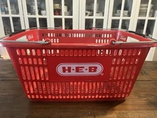 HEB Grocery Store Shopping Basket H-E-B Texas Gift Authentic Full Size 14x20x10”