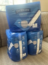Medline Fitright Ultra Protective Underwear, Medium, 28" To 40" Waist, 3-20 Pack
