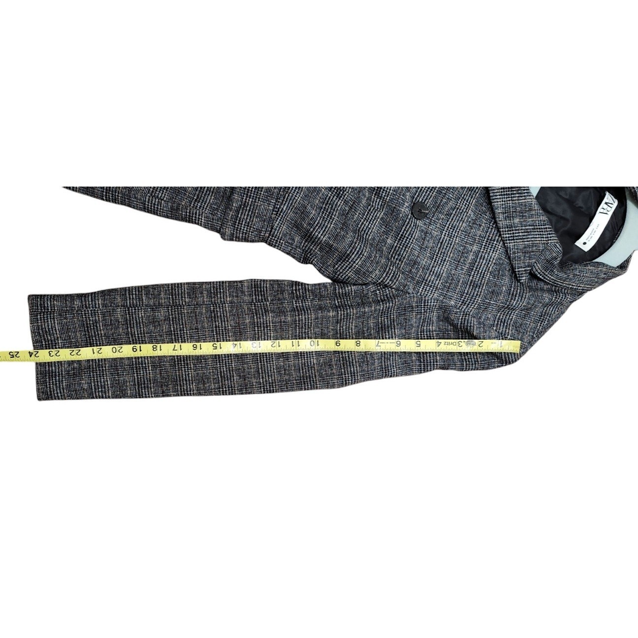 Zara Womans SZ S Plaid Blazer Jacket Double Breasted Relaxed Fit Academia Prep thumbnail 10