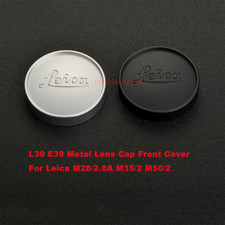 L39 E39 Front Metal Lens Cap For Leica M28/2.8A M35/2 M50/2 M90/4 Black / Silver