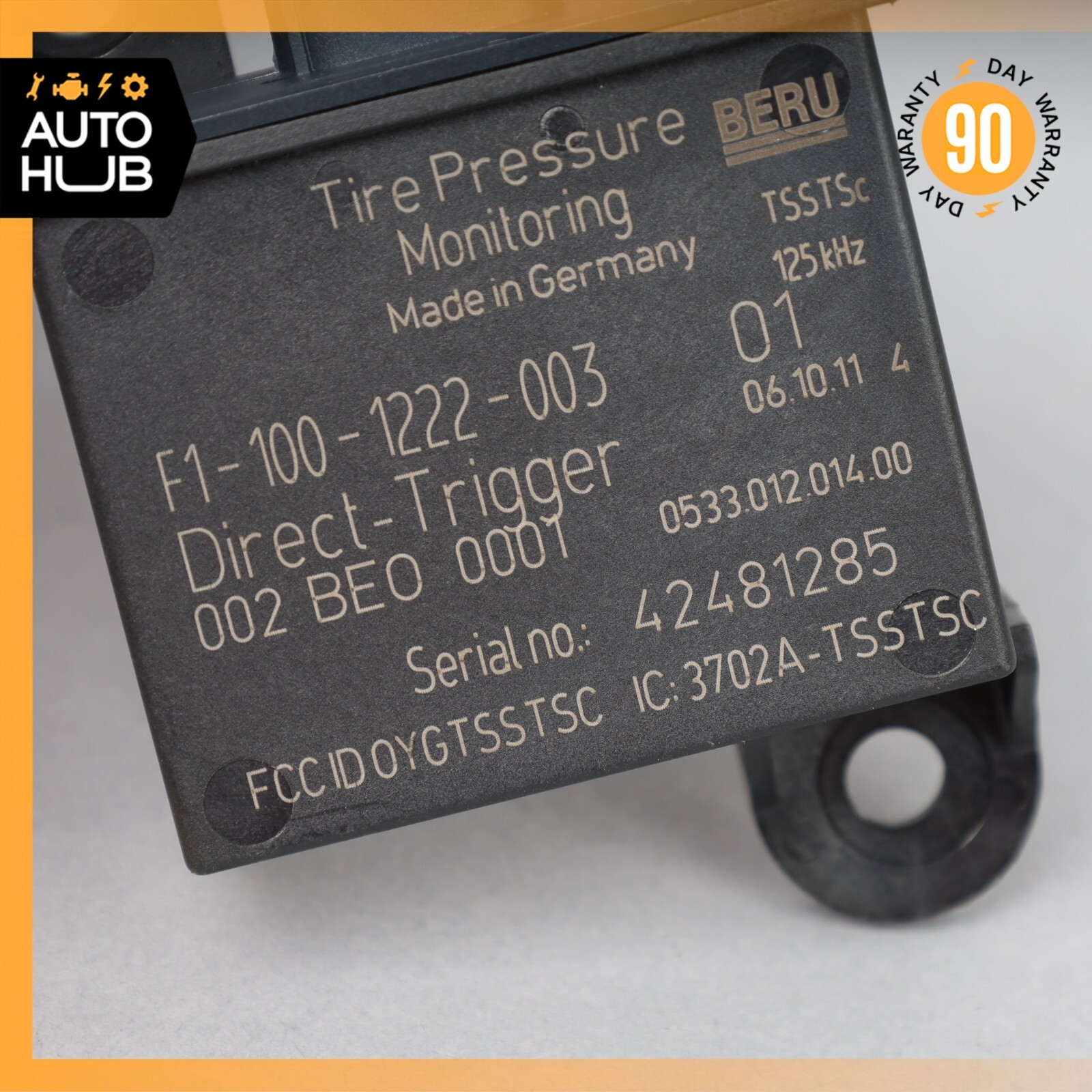 2012 Aston Martin Rapide TPMS Tire Pressure Monitor Sensor Unit OEM 11k