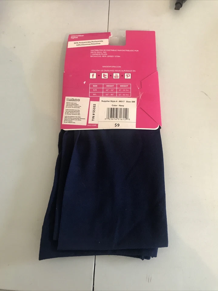 Medias de microfibra Maidenform Girl azul marino talla S/M venta al por menor $9 (5hmbx-131-5) Foto 3 de 4