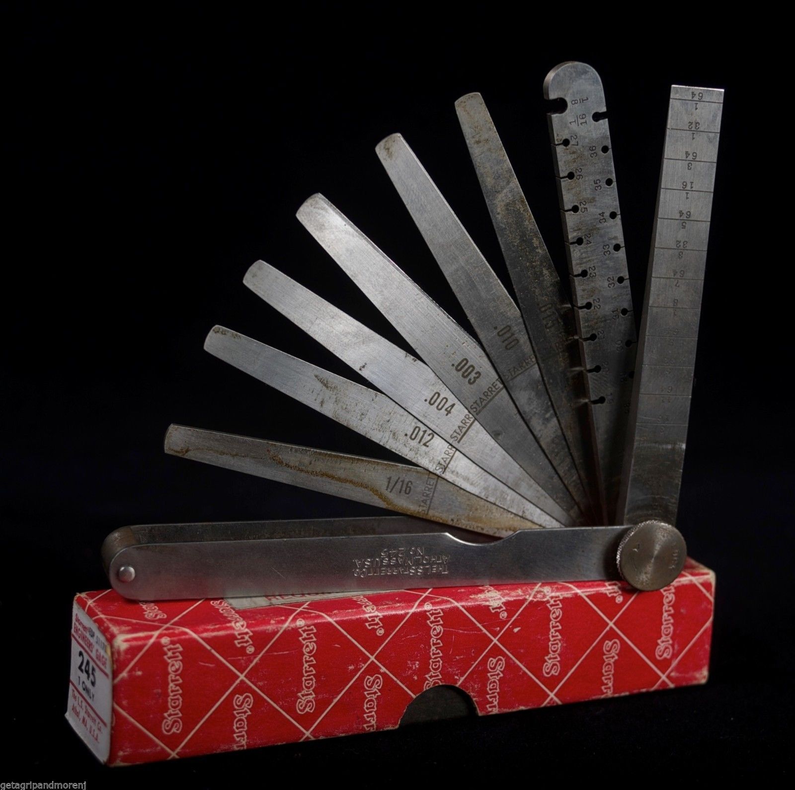STARRETT No. 245 Engineers Combination Taper Wire Thickness Gage