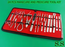 24 Pcs New Full Range Stainless Steel Manicure And Pedicure Tool Kit/set BTS-165