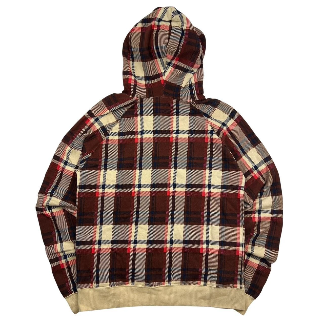 A BATHING APE (BAPE) Felpa con cappuccio e zip a scacchi vintage da donna Bape piccola