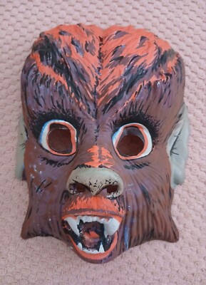1960's Star Brand WEREWOLF Halloween Mask - Scarce
